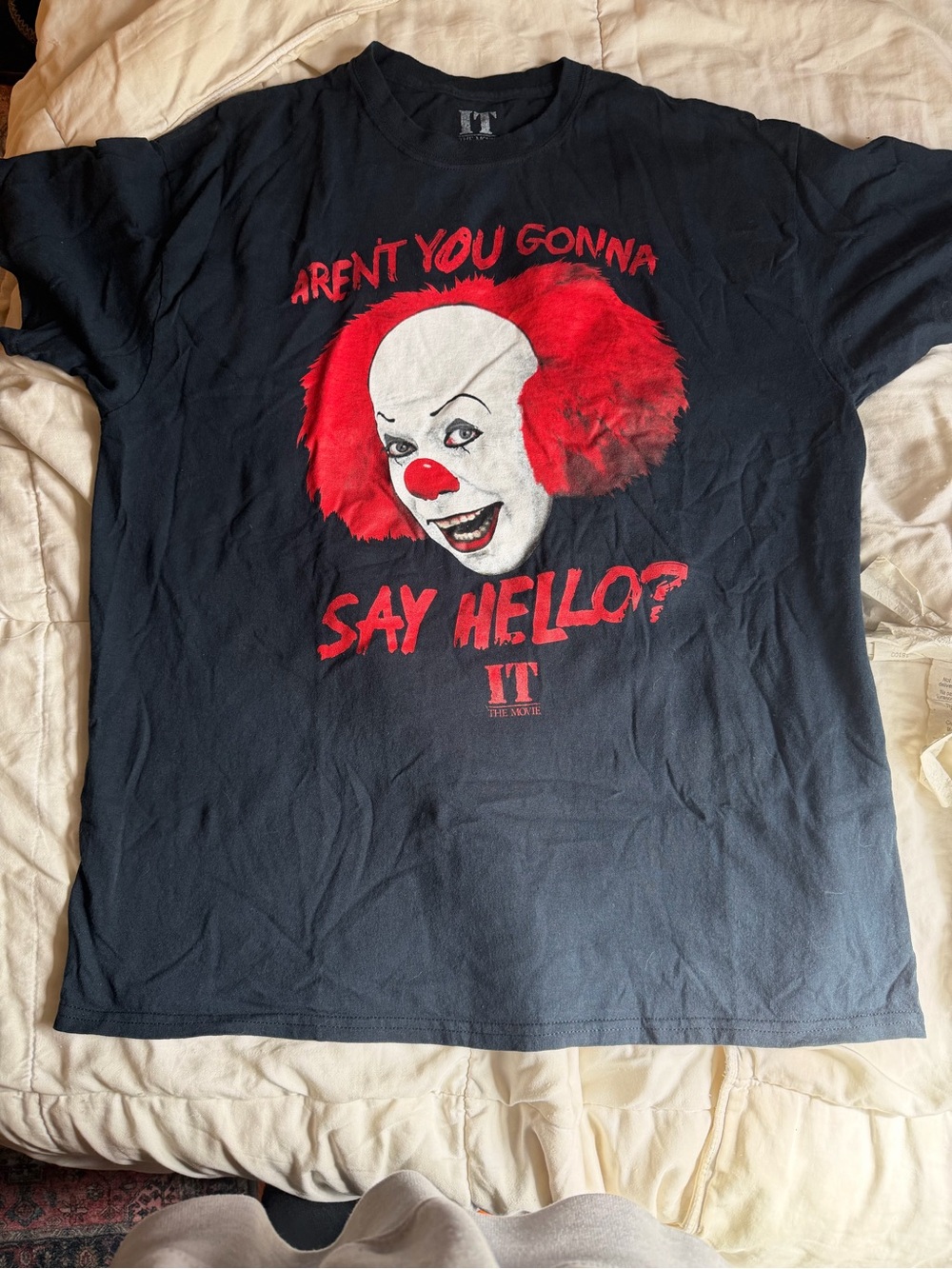 IT pennywise clown say hello stephen king men’s horror halloween graphic t-shirt